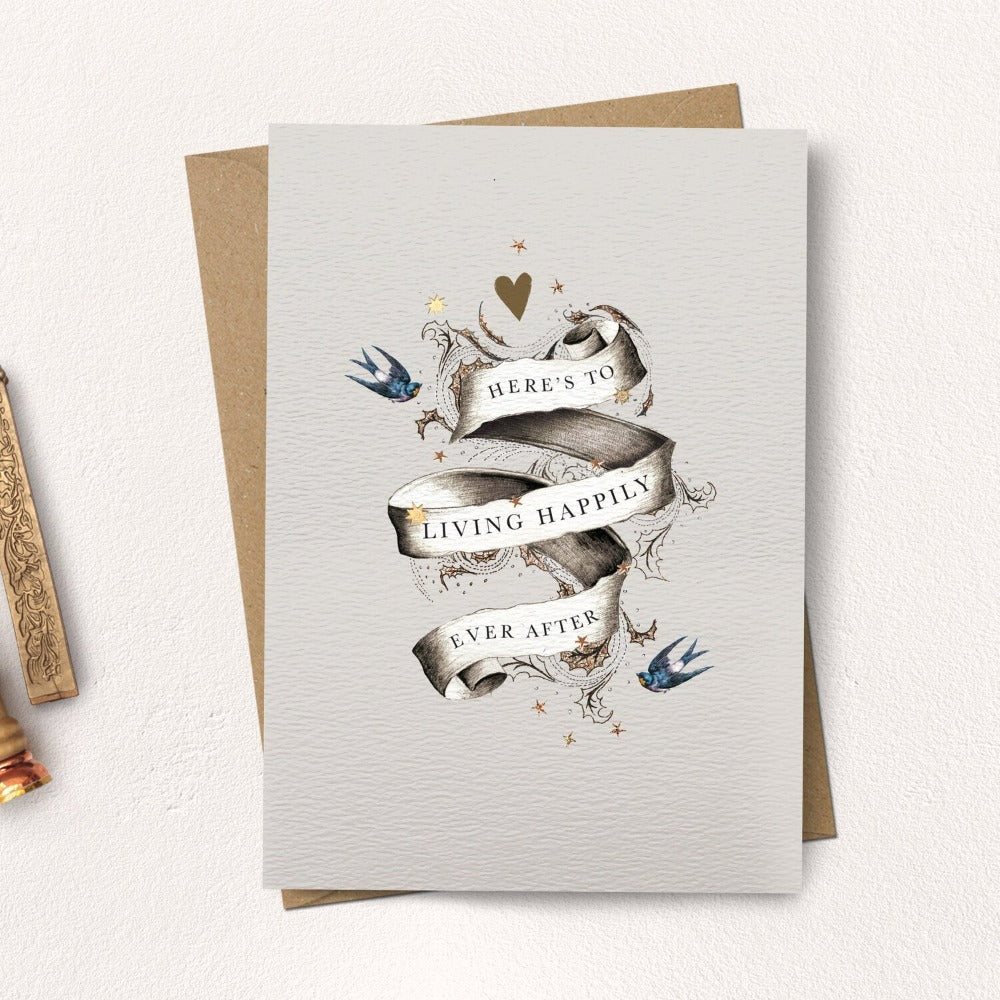 "Here’s to Living Happily Ever After" Greeting Card | Putti Celebrations