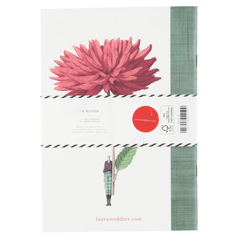Laura Stoddart Camellia & Dahlia Notebook | Putti Fine Furnishings 