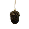 Black and Gold Acorn Glass Ornament | Putti Christmas Decorations