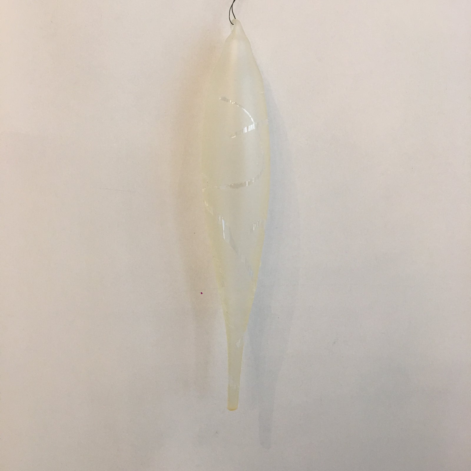  Jim Marvin "Winter Twig" Glass Icicle Ornament -Cream, JM-Jim Marvin, Putti Fine Furnishings