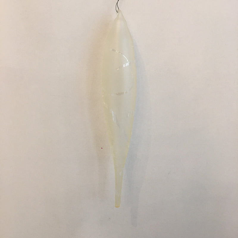  Jim Marvin "Winter Twig" Glass Icicle Ornament -Cream, JM-Jim Marvin, Putti Fine Furnishings