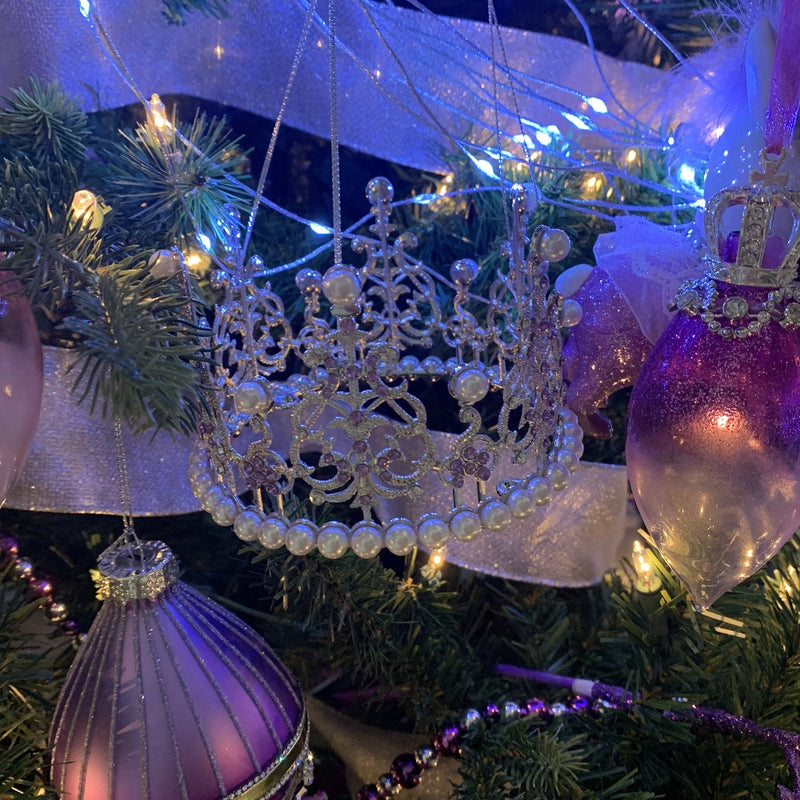 Kurt Adler Royal Splendor Purple Crown Ornament  | Putti Decorations 