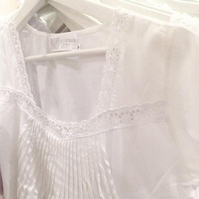 Victoriana "Melanie" Cotton Cap Sleeveless Nightdress, VI-Victoriana Imports, Putti Fine Furnishings