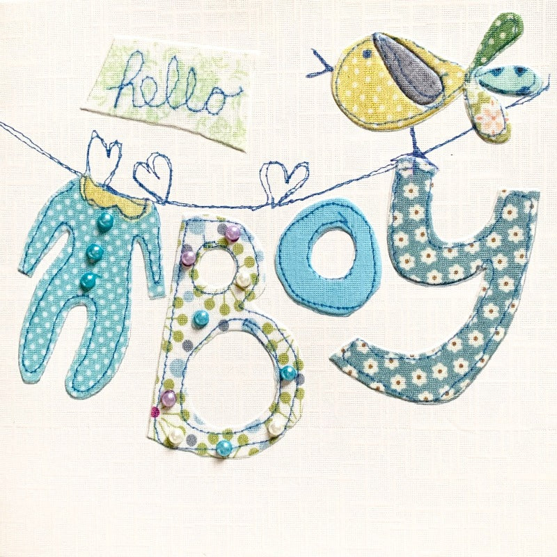 "Hello Boy" Baby Greeting Card