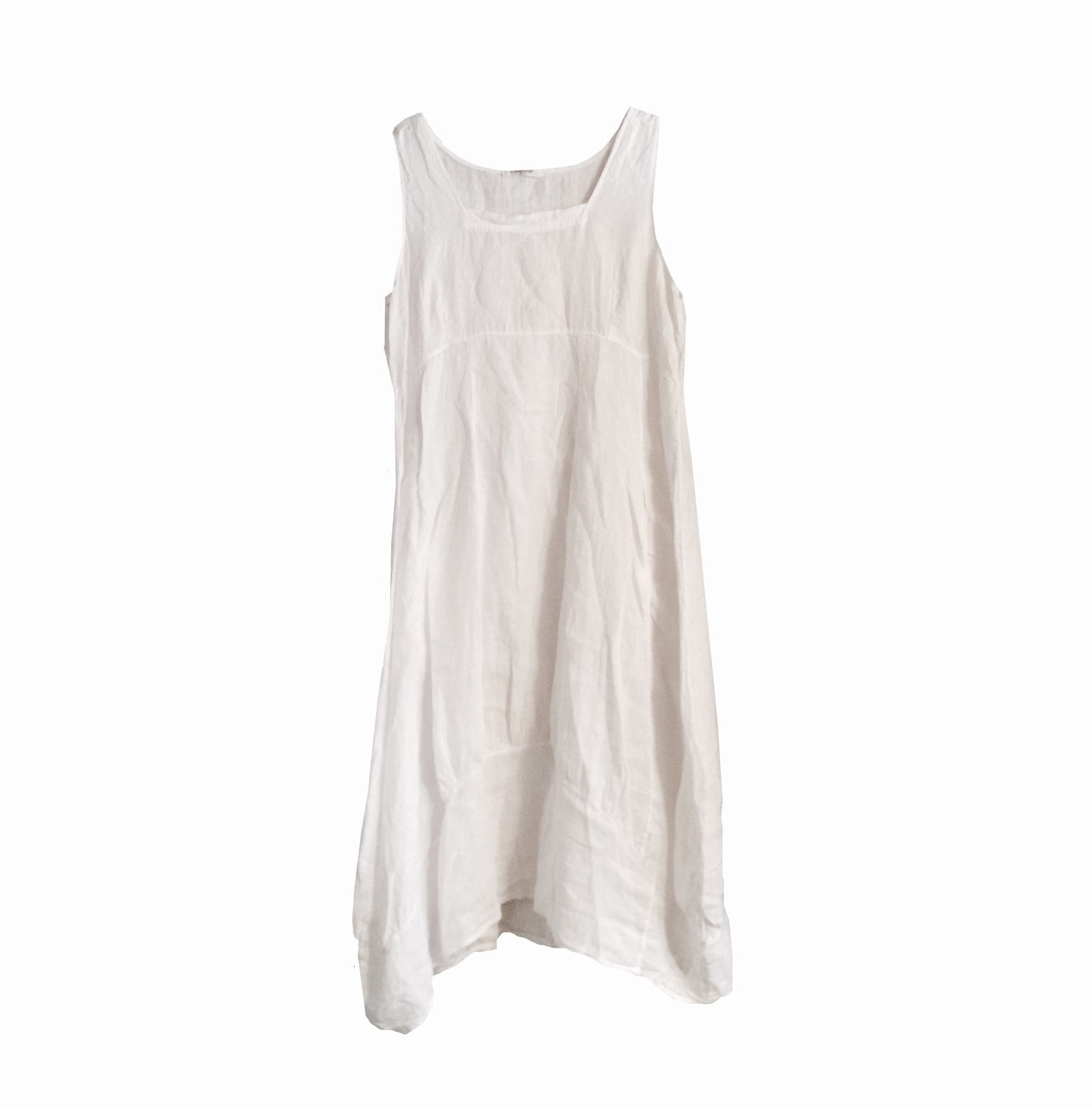  White Sleeveless Linen Dress, TO-Terminal One, Putti Fine Furnishings