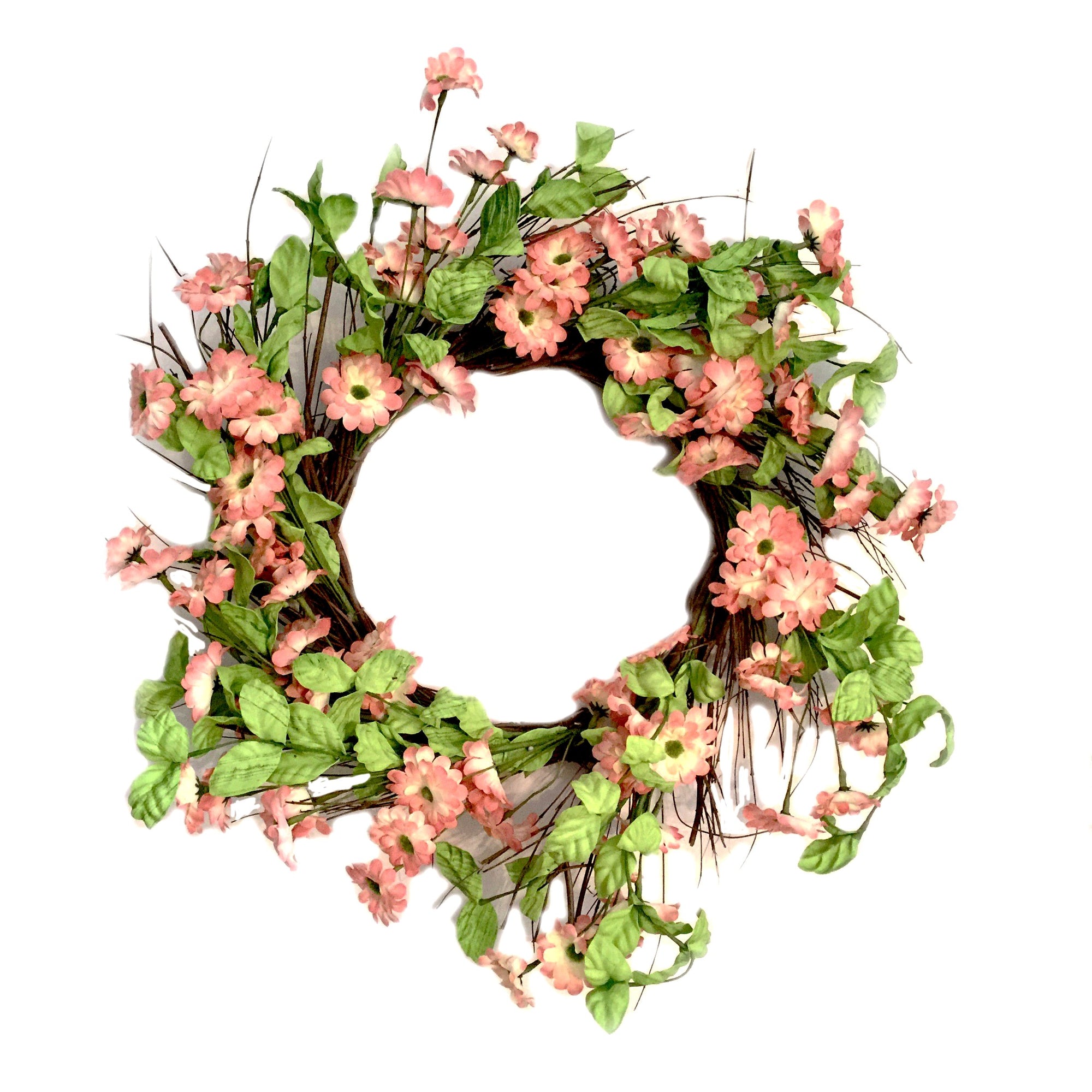 Coral Pink Floral Wreath