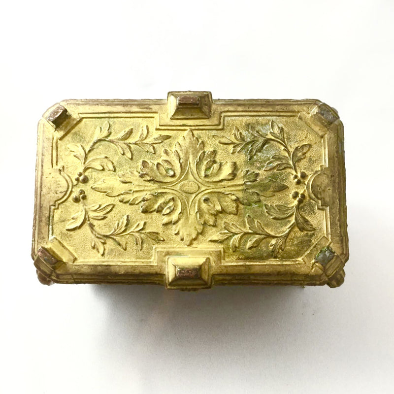  Antique French Gilded Copper Trinket Box, Antique French, Putti Fine Furnishings