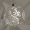 Clear with White Flowers Glass Ball Ornament, FDF-Fil de Fer Enterprises, Putti Fine Furnishings