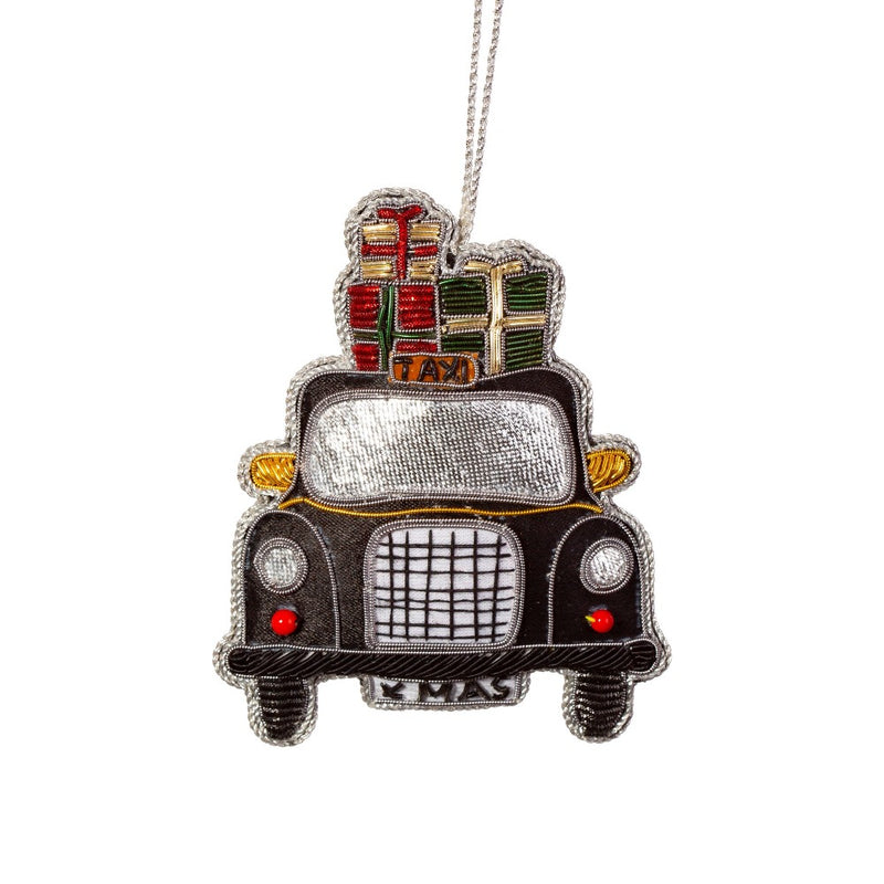 London Taxi Zari Embroidery Ornament