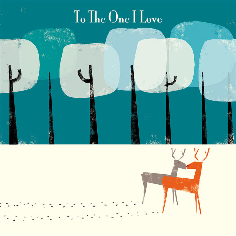 "To the one I Love" Reindeer Christmas Greeting Card