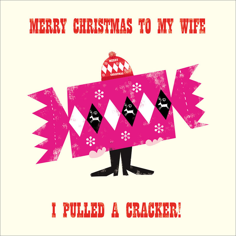 "Merry Christmas to my Wife" Cracker Greeting Card