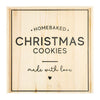 "Home Baked Christmas Cookies" Wood Box | Putti Fine Furnishings Canada
