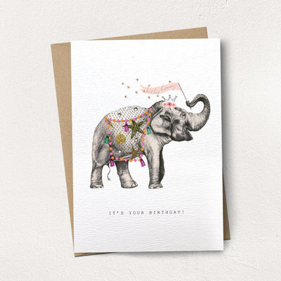 "It's Your Birthday" Elephant Greeting Card | Putti Fine Furnishings