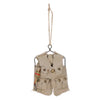 Canvas Fishing Vest Ornament | Putti Christmas Celebrations Canada