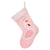 Swan "Christmas Wishes" Pink Christmas Stocking | Putti Christmas Canada