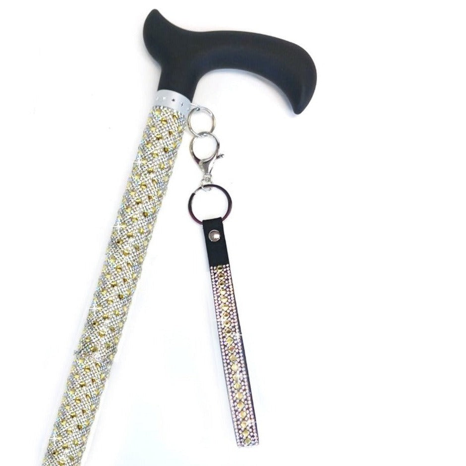 Jacqueline Kent "Sugar Cane"Yellow Diamond Adjustable Medical Cane | Putti 