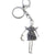 Jacqueline Kent "Keychain Angel with Wings - Silver Black