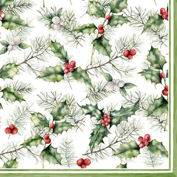 Winter Berries Paper Lunch Napkins  | Putti Christmas 