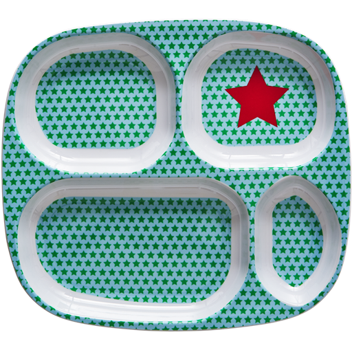  Rice Denmark - 4 Section Kids Plate - Star, RDK-Rice Denmark, Putti Fine Furnishings