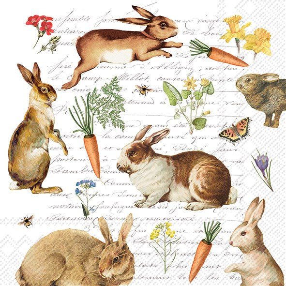Hare Hunt Paper Lunch Napkin | Putti Easter Celebrations 