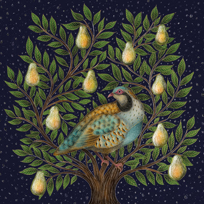 The Art File Partridge in a Pear Tree Boxed Greeting Card | Putti Christmas