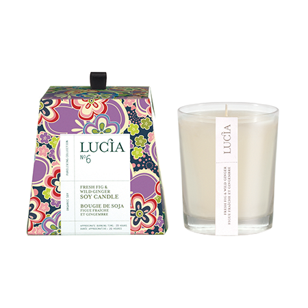 Lucia Fresh Fig & Wild Ginger Soy Candle | Putti Fine Furnishings Canada Fresh Fig & Wild Ginger Soy Candle, Pure Living, Putti Fine Furnishings