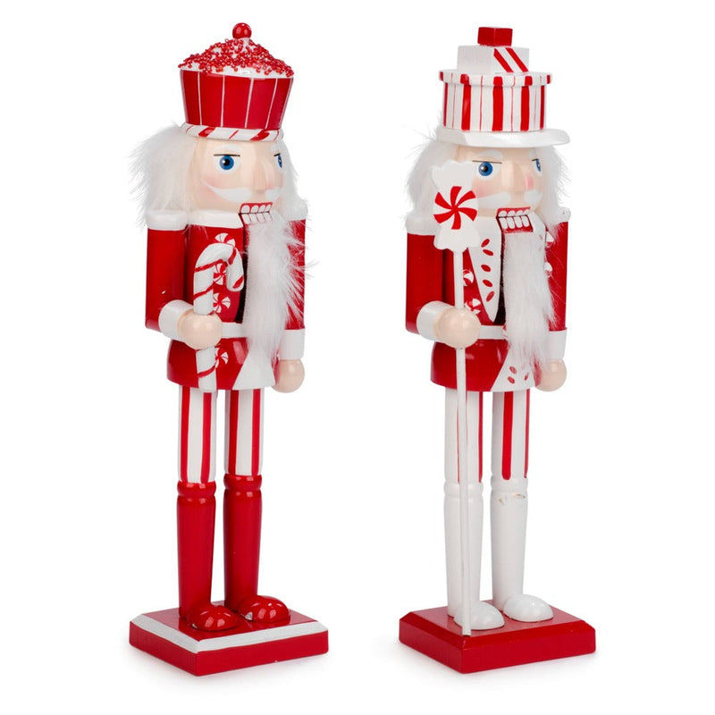 Red and White Nutcracker with Lolli Pop