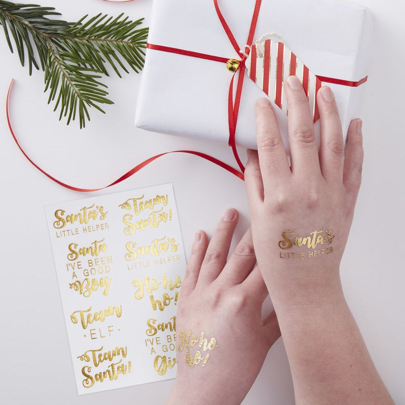  Santa Temporary Tattoos, GR-Ginger Ray UK, Putti Fine Furnishings