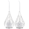 LED Candle Glass Teardrop Ornament