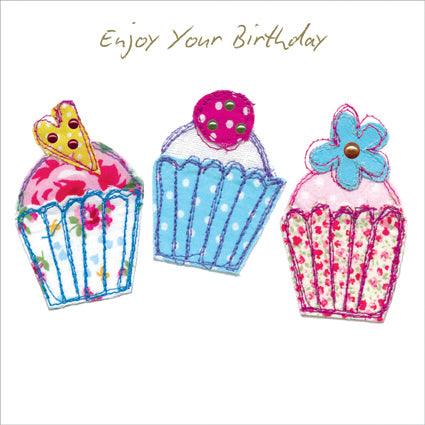 "Enjoy your Birthday" Cupcakes Greeting Card