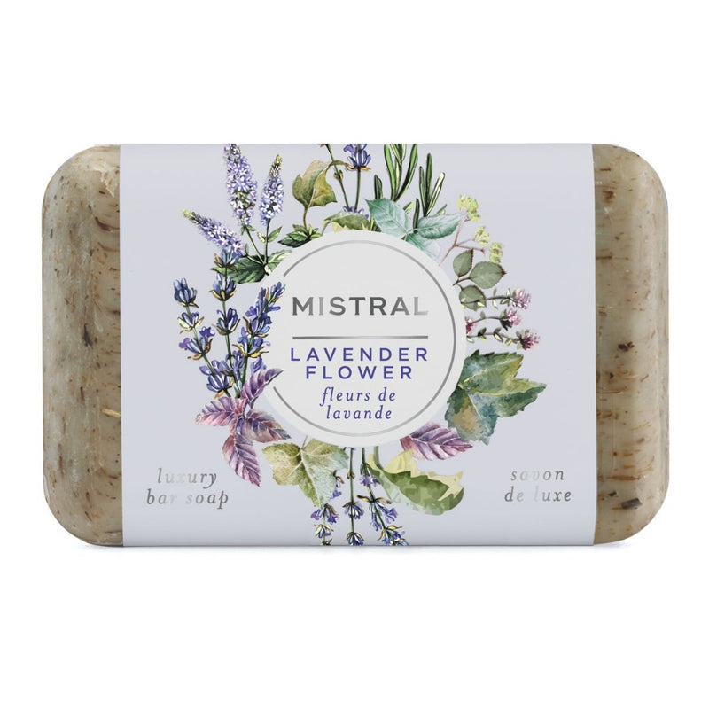 Mistral French Soap Lavender Flower Exfoliating | Putti Toronto Canada 