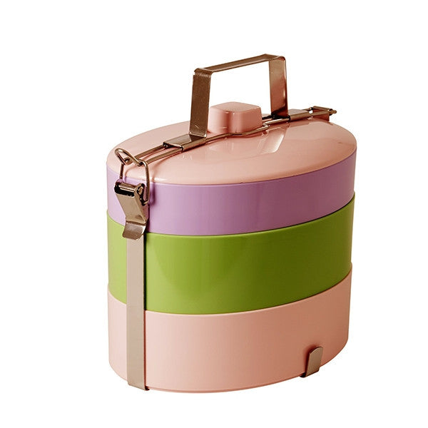  Rice DK - Melamine Oval Tiered Tiffin Style Lunch Box, K, Putti Fine Furnishings