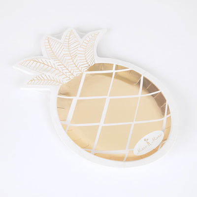 Meri Meri  Gold Pineapple Plate -  Party Supplies - Meri Meri UK - Putti Fine Furnishings Toronto Canada - 2