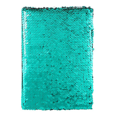 Silver and Aqua Green Reversible Sequin Note Book, SD-Something Different, Putti Fine Furnishings