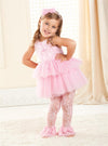 Mud Pie Pink Rosette Dress with Leggings, MP-Mud Pie, Putti Fine Furnishings