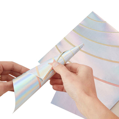 "Make a Wish" Iridescent Unicorn Horn Paper Napkins
