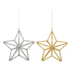 Silver Beaded 3D Star Ornament | Putti Christmas Canada