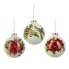 Amaryllis Glass Ball Ornament | Putti Christmas Celebrations
