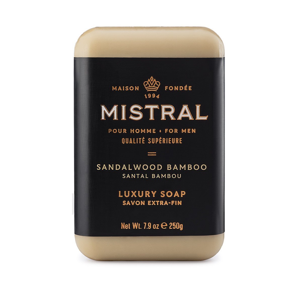 Mistral Men's Soap Sandalwood Bamboo | Putti Fine Furnishings Canada
