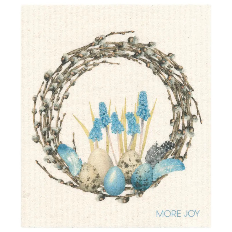 More Joy Wreath and Willow Swedish Cloth | Putti Fine Furnishings 