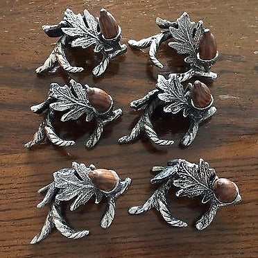  Acorn Napkin Rings, MP-Mud Pie, Putti Fine Furnishings