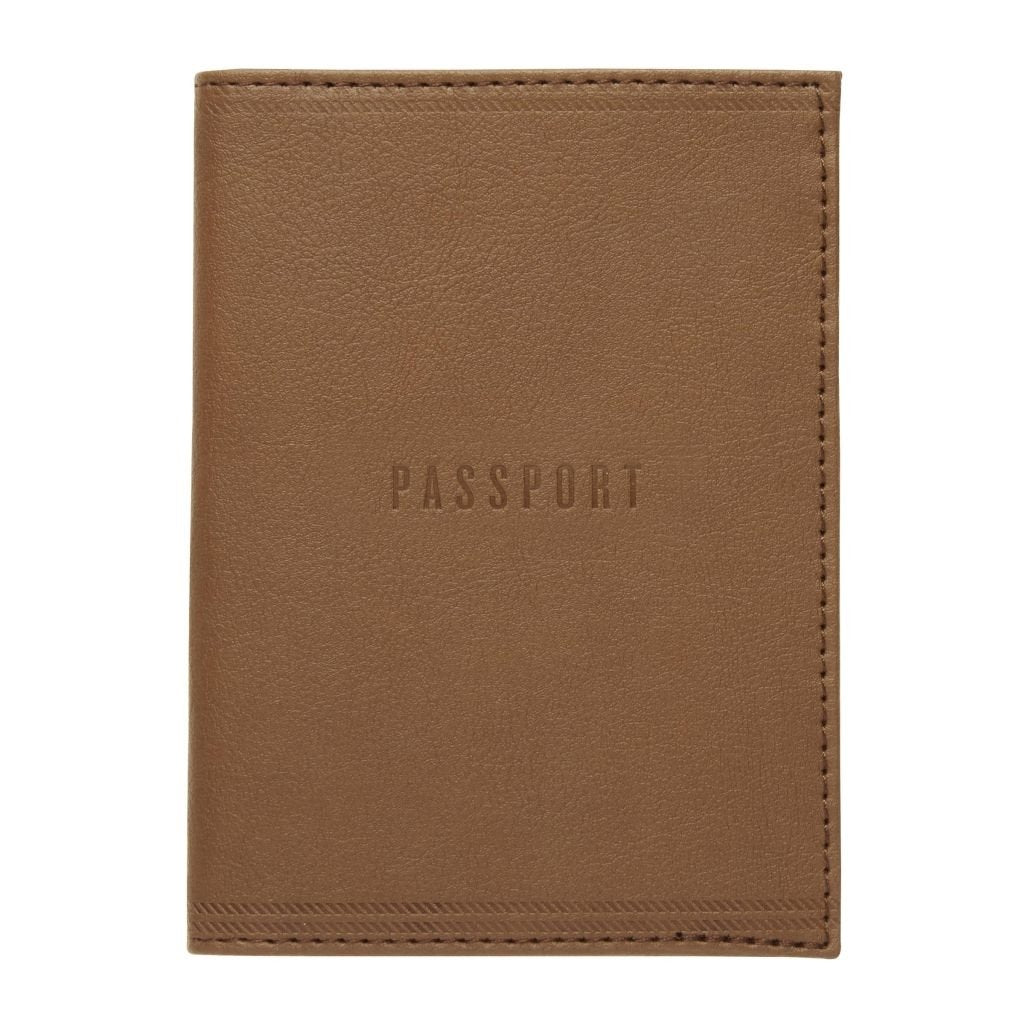 CR Gibson Passport Cover - Brown Leatherette - Putti Fine Furnishings 