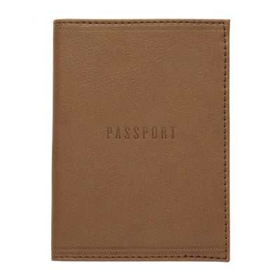 CR Gibson Passport Cover - Brown Leatherette - Putti Fine Furnishings