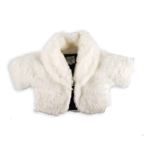  Mud Pie White Faux Fur Bolero Jacket, MP-Mud Pie, Putti Fine Furnishings