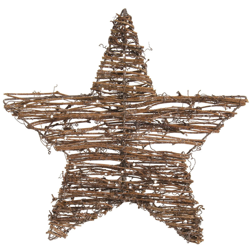 Natural Glittered Star Ornament