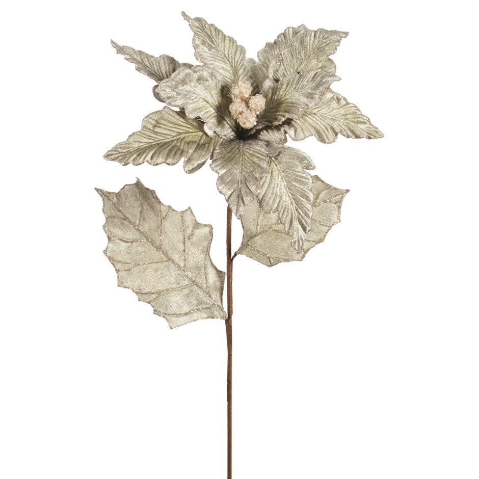 Sage Green Poinsettia Stem | Putti Christmas Cannada 