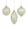 Mint Green Bark Texture Glass Ball Ornament | Putti Decorations