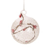 Clear with Red Berries Handblown Ball Glass Ornament | Putti Christmas