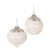 Clear with Silver Sequins Moulded Glass Ornament