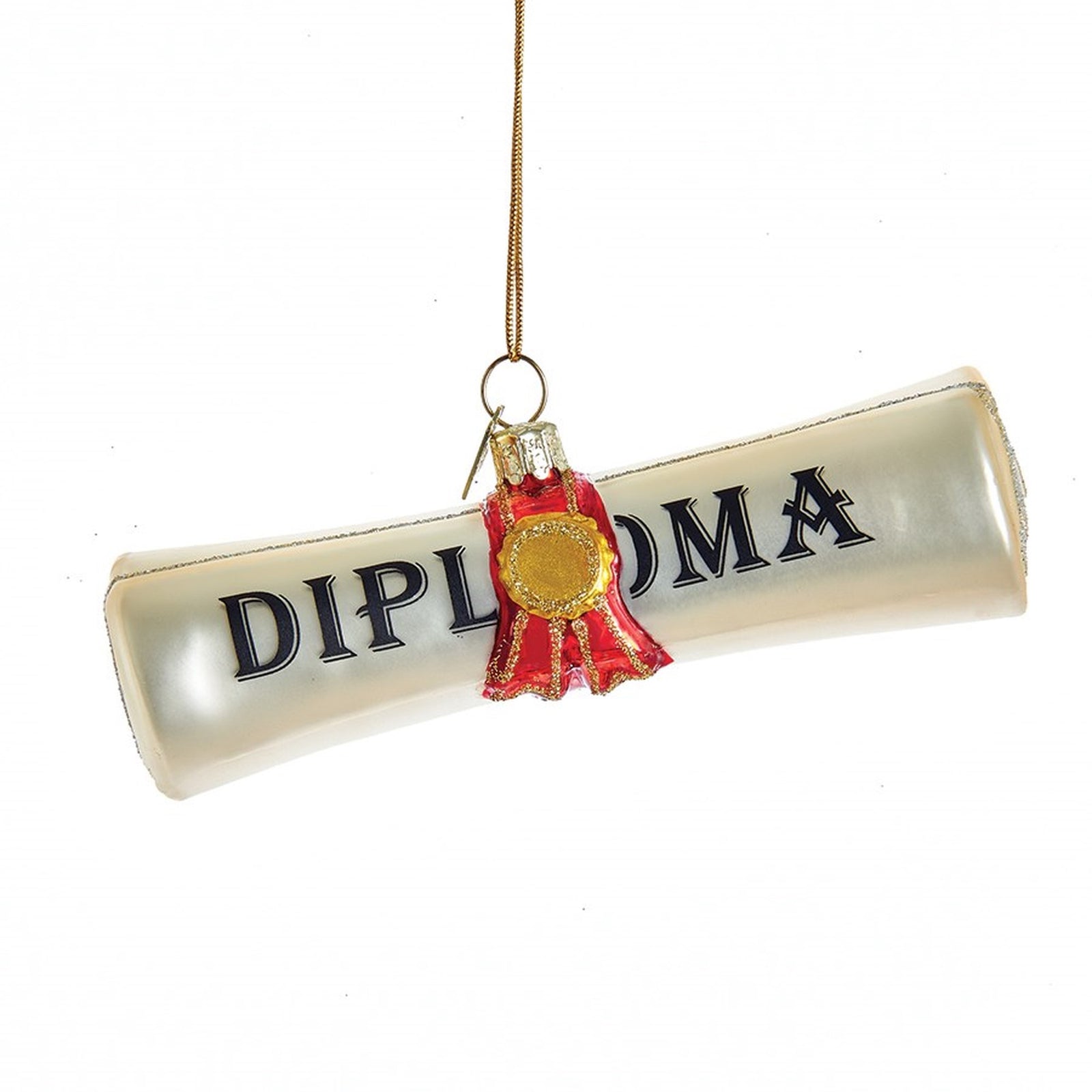 Kurt Adler Glass Diploma Ornament | Putti Christmas Celebrations 
